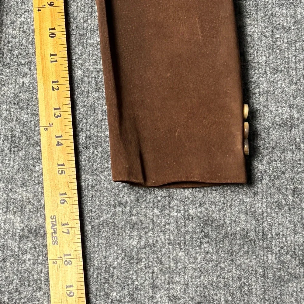 Vintage Silton Mens 40 Brown Suede Leather Western Blazer Jacket Sport Coat - Picture 13 of 16